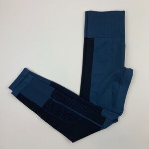 Target Leggings Womens Athletic Fit Blue Knitted Accents